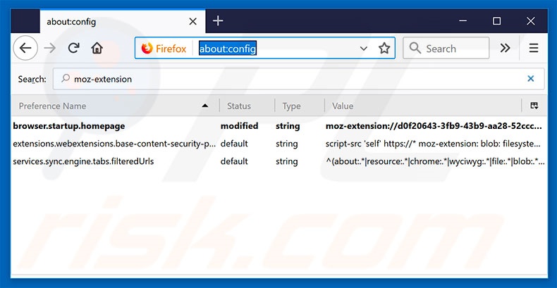 Removing search.hontheradio.co from Mozilla Firefox default search engine