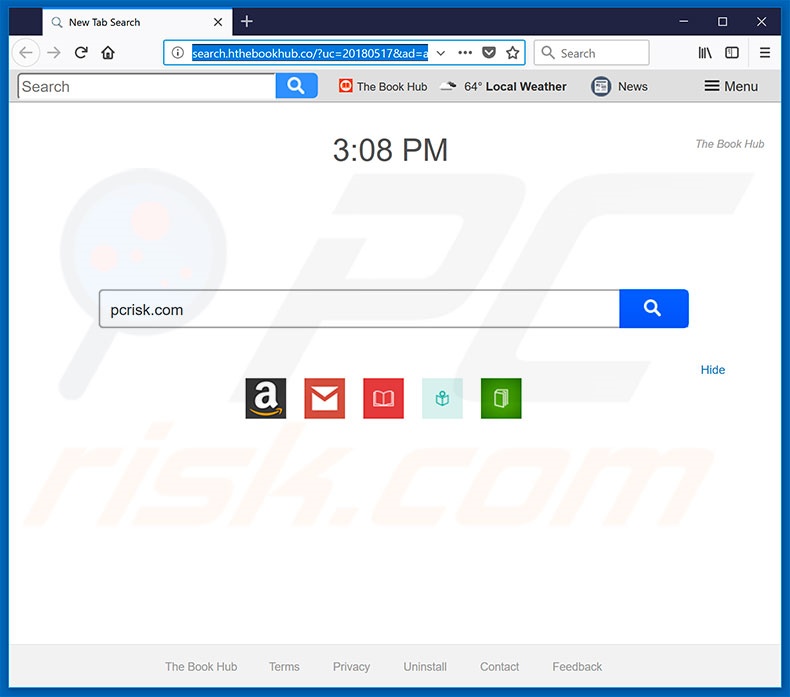 search.hthebookhub.co browser hijacker