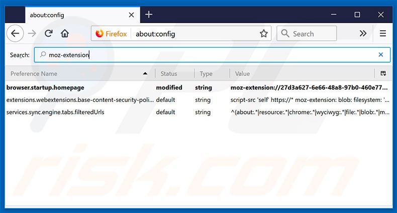 Removing search.hwatchnewsnow.com from Mozilla Firefox default search engine