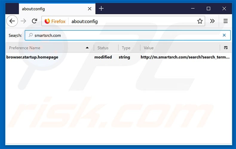 Removing m.smartsrch.com from Mozilla Firefox default search engine