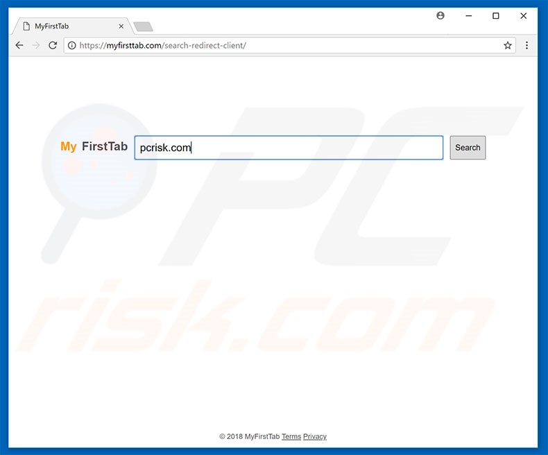 myfirsttab.com browser hijacker