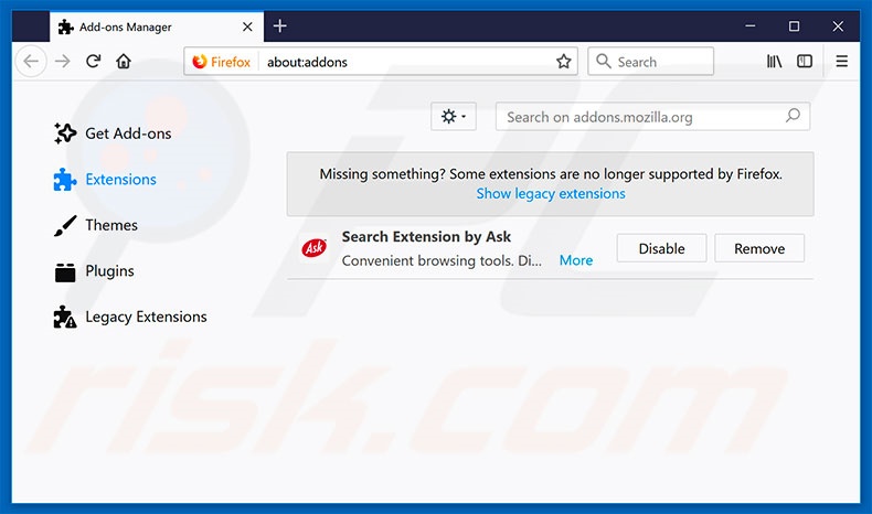 Removing search.mymedianetnow.com related Mozilla Firefox extensions