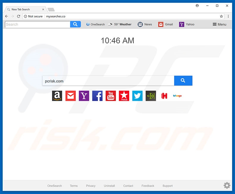 mysearches.co browser hijacker