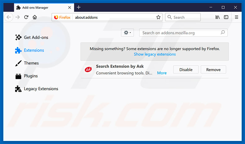 Removing onclickbright.com ads from Mozilla Firefox step 2