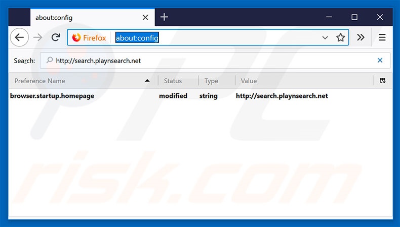 Removing search.playnsearch.net from Mozilla Firefox default search engine