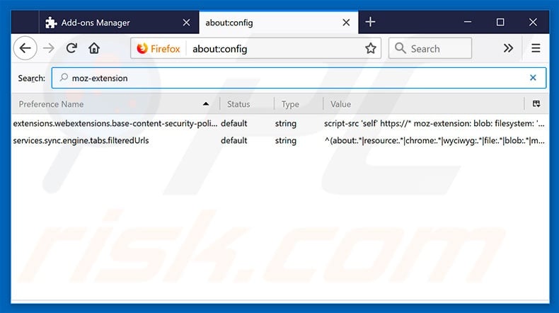 Removing unwanted URL from Mozilla Firefox default search engine