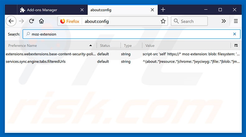 Removing unwanted URL from Mozilla Firefox default search engine