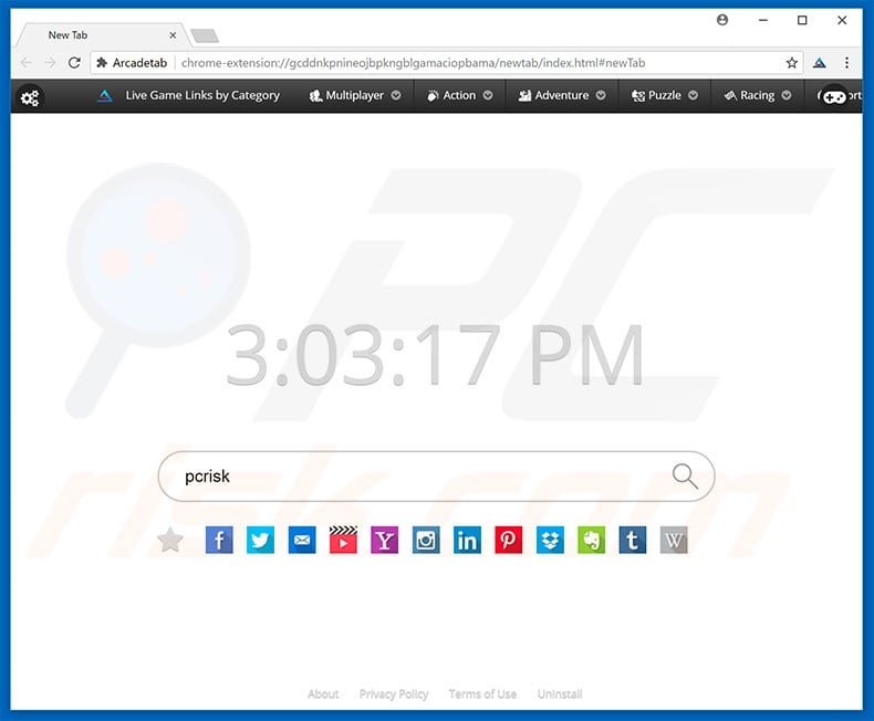 unwanted URL browser hijacker