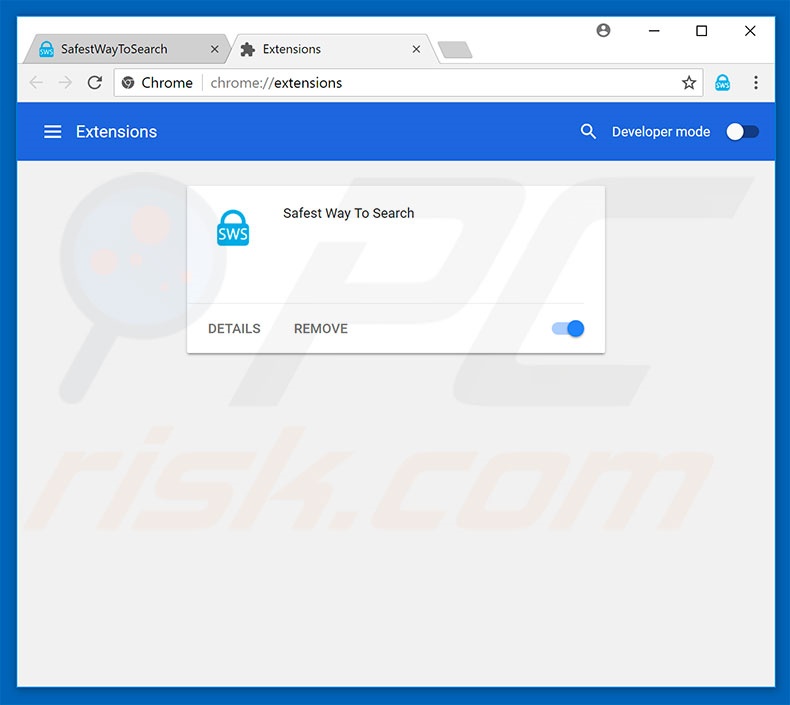 Removing search.safestwaytosearch.com related Google Chrome extensions