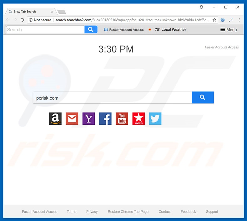 search.searchfaa2.com browser hijacker