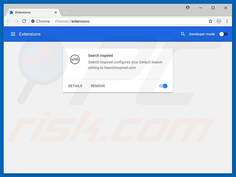 Removing searchinspired.com related Google Chrome extensions