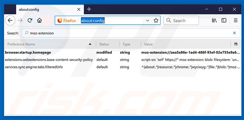Removing search.searchyrs.com from Mozilla Firefox default search engine