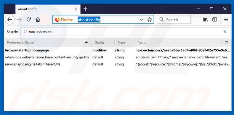Removing search.searchyrs.com from Mozilla Firefox default search engine
