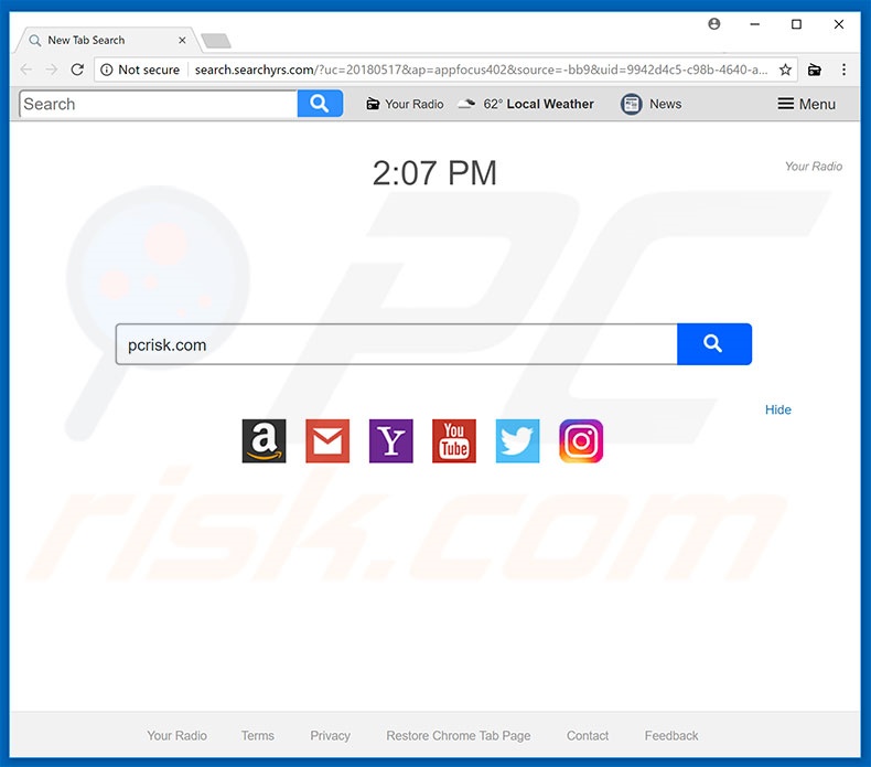 search.searchyrs.com browser hijacker