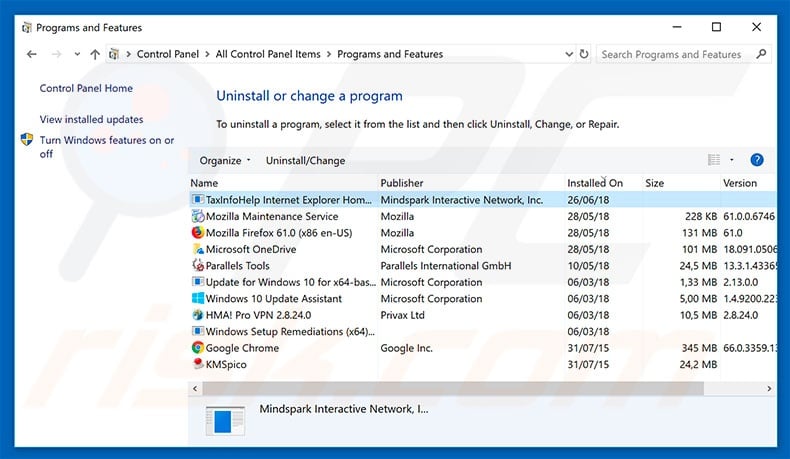 hp.myway.com browser hijacker uninstall via Control Panel