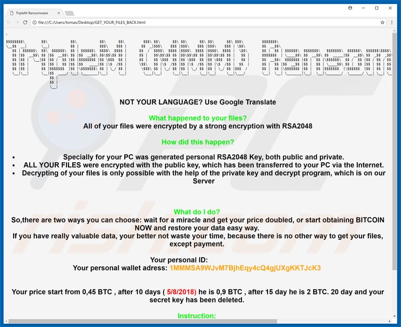 tripplem ransomware get your files back file