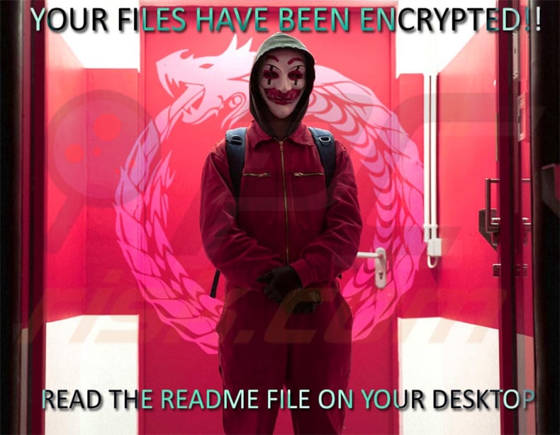 KING-OUROBOROS ransomware desktop wallpaper