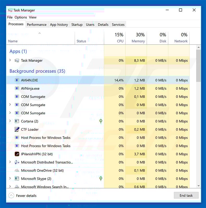 AV64N.EXE malware