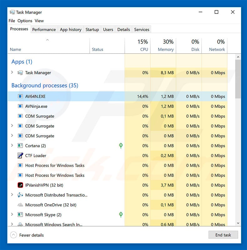 AV64N.EXE malware