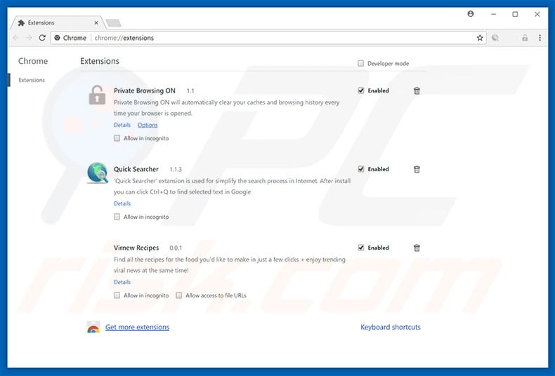 Removing buzzing.media ads from Google Chrome step 2