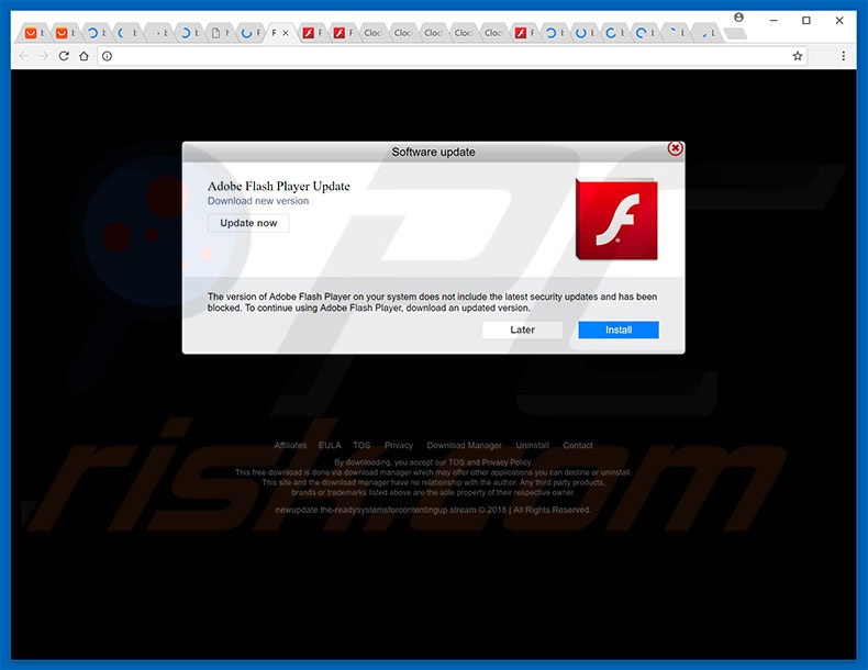 Fake Adobe Flash player distributing adware that promotes cgkreality.com website