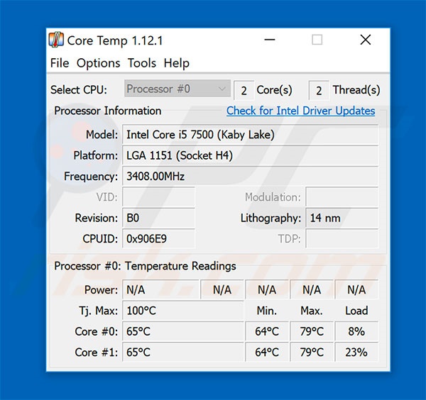 CoreTempApp adware