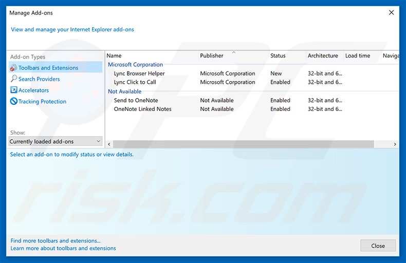 Removing datsadstrack.com ads from Internet Explorer step 2