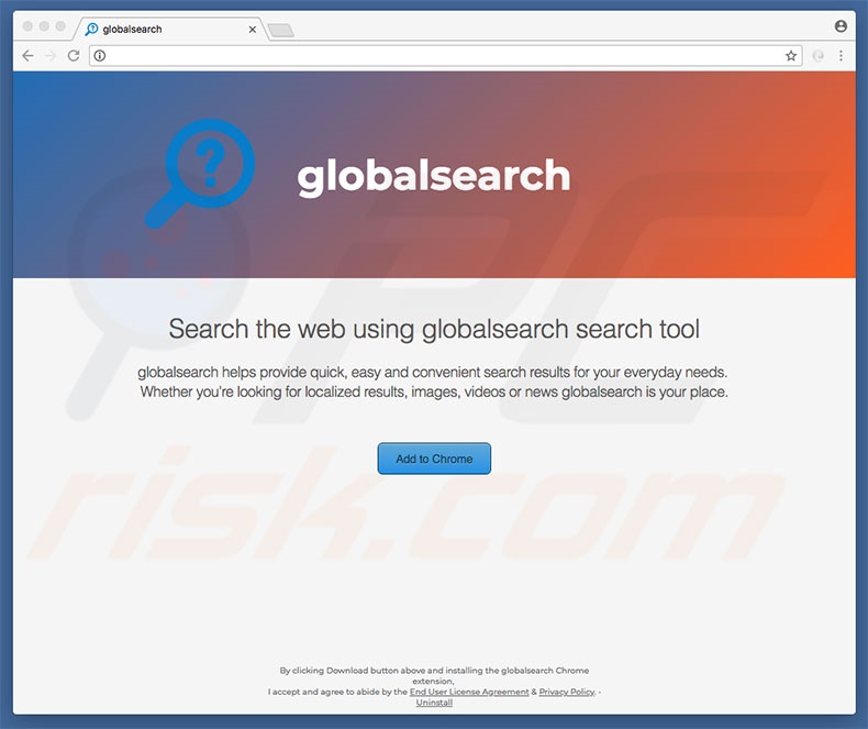 Dubious website used to promote search.globalsearch.pw