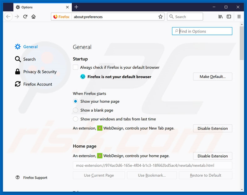 Removing search.hdesignyoursite.com from Mozilla Firefox homepage