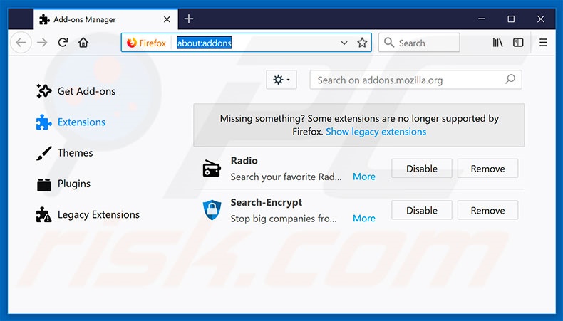 Removing search.hplayfreemusic.com related Mozilla Firefox extensions