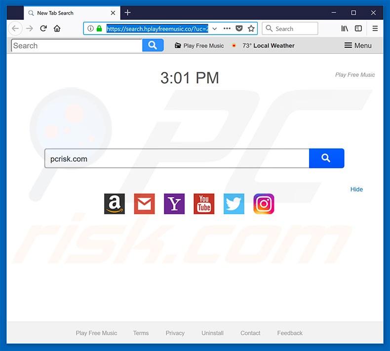 search.hplayfreemusic.com browser hijacker