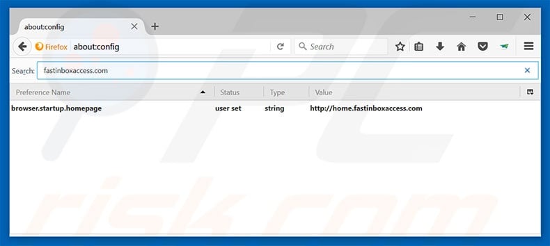 Removing home.fastinboxaccess.com from Mozilla Firefox default search engine