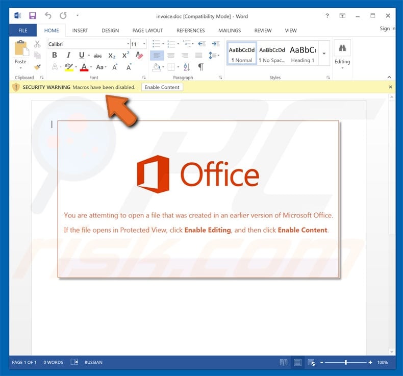 Malicious attachment distributed through Invoice Email SPAM spam campaign