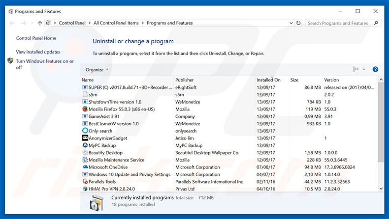 jumpers.mobi adware uninstall via Control Panel