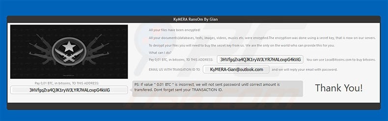 KyMERA decrypt instructions