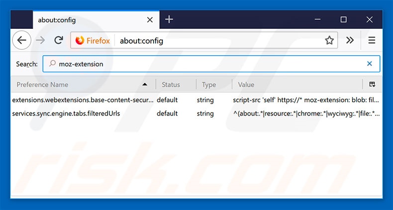 Removing search.momentumlite.com from Mozilla Firefox default search engine