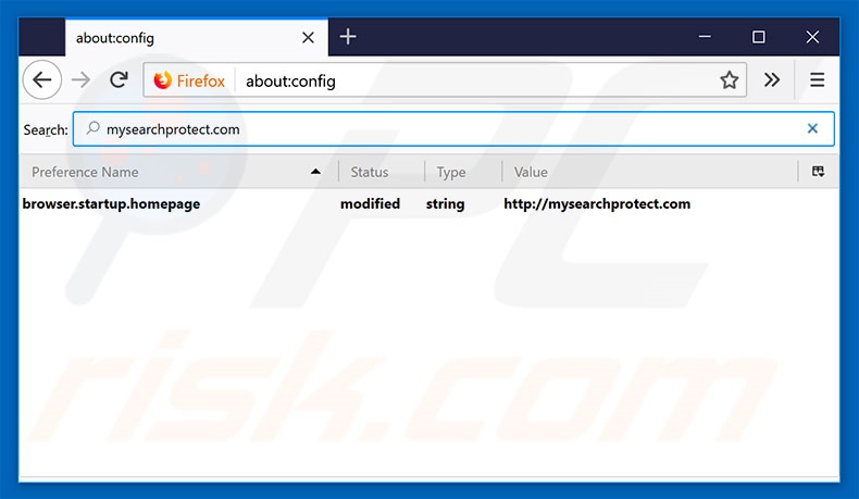 Removing mysearchprotect.com from Mozilla Firefox default search engine