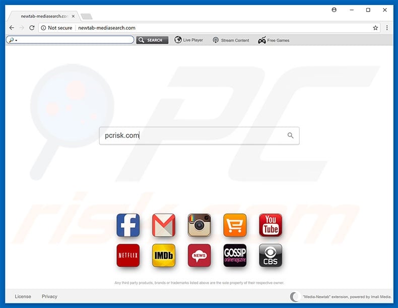 newtab-mediasearch.com browser hijacker