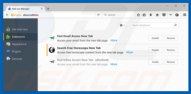 Removing pdf2docpro.com related Mozilla Firefox extensions