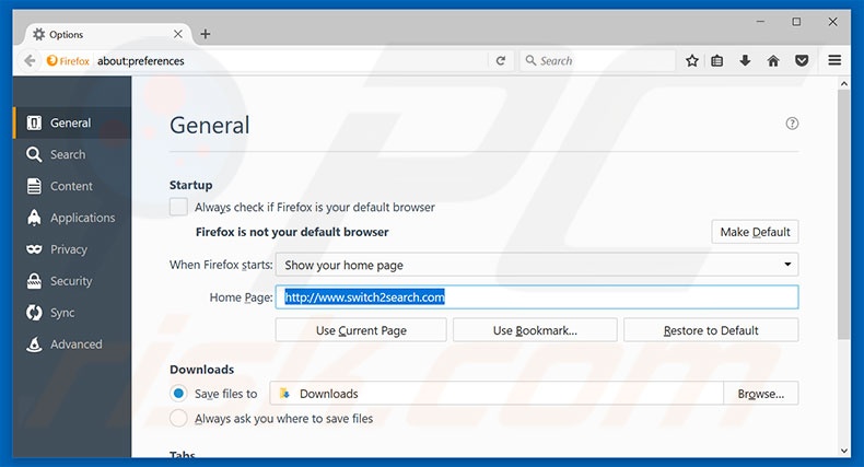 Removing pdf2docpro.com from Mozilla Firefox homepage