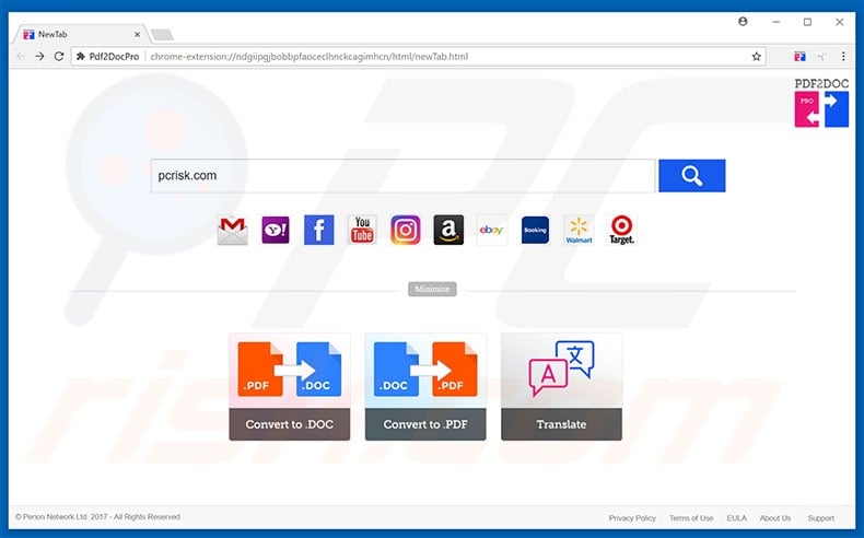 pdf2docpro.com browser hijacker