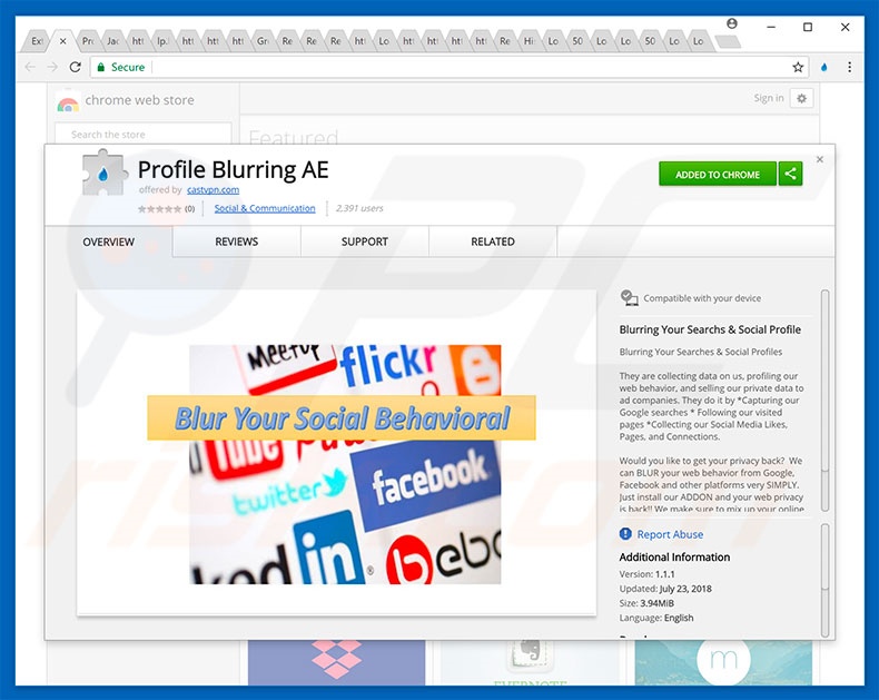 ProfileBlurrer adware