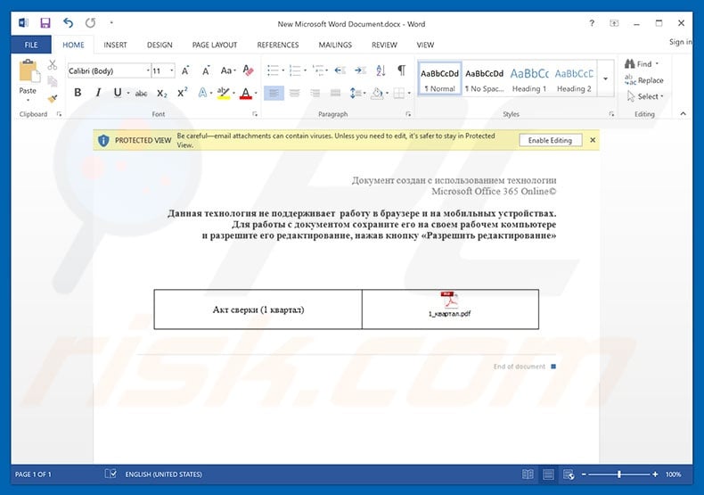 Rakhni ransomware distributing spam email