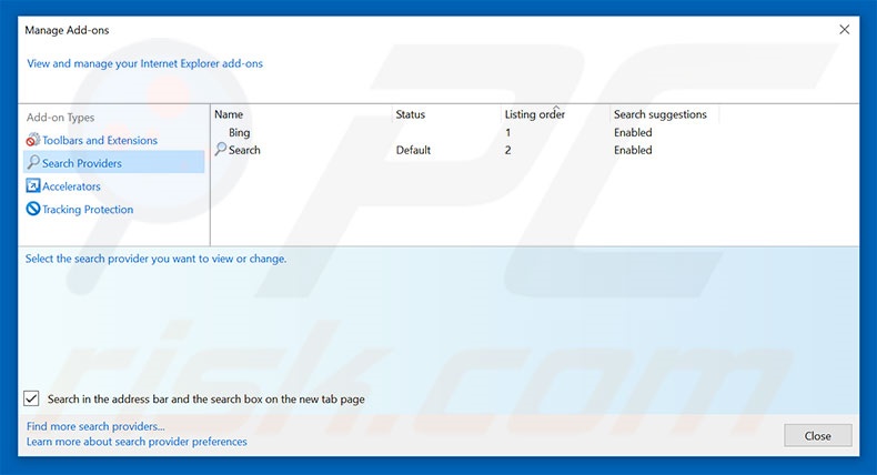 Removing search14.co from Internet Explorer default search engine