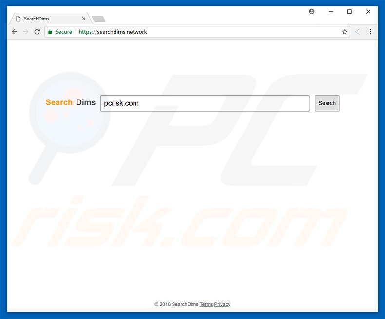 searchdims.network browser hijacker
