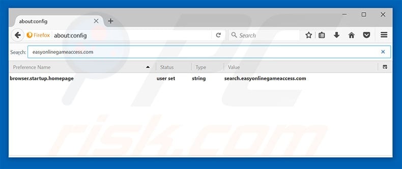 Removing search.easyonlinegameaccess.com from Mozilla Firefox default search engine