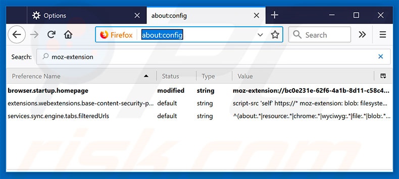 Removing search.heasyspeedtest.co from Mozilla Firefox default search engine