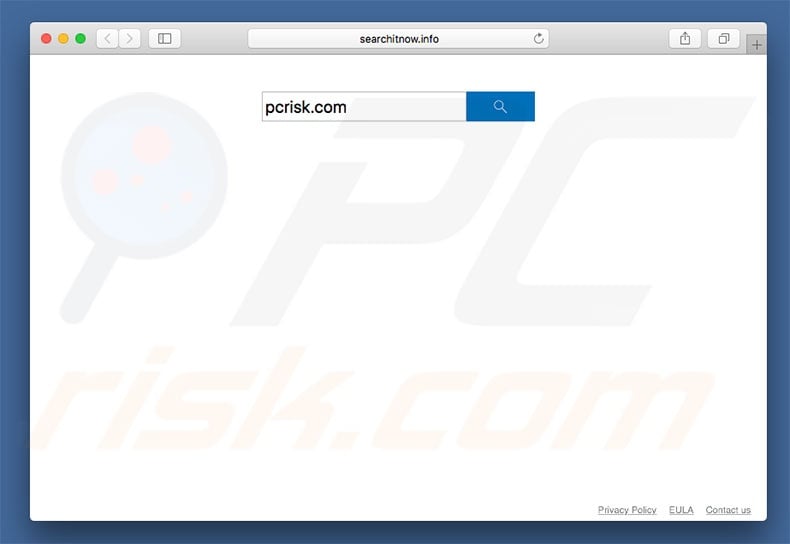 searchitnow.info browser hijacker on a Mac computer