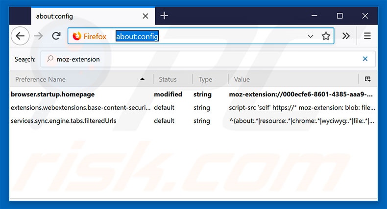 Removing search.searchpcst.com from Mozilla Firefox default search engine