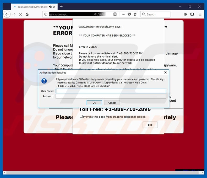 User Access Suspended scam